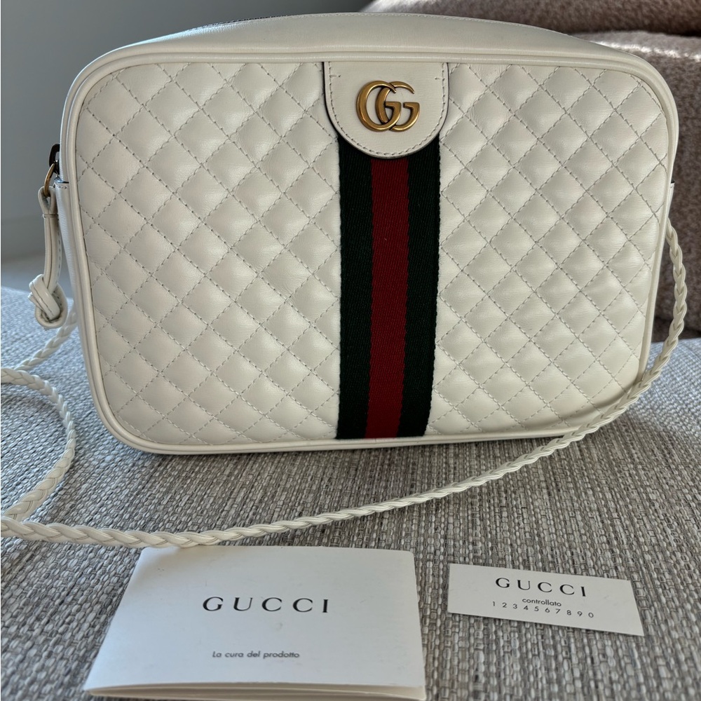 Gucci Trapuntata GG shoulder bag White quilted